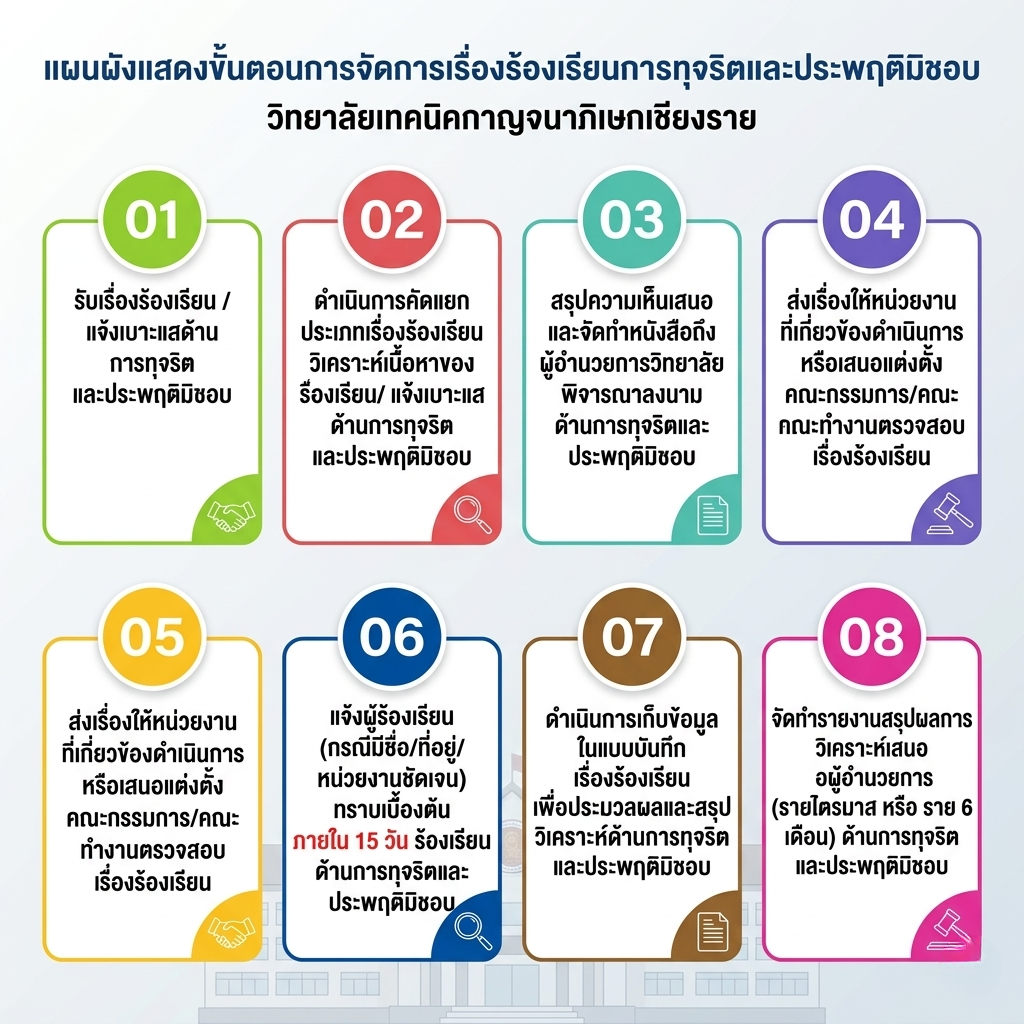 ขั้นตอนการจัดการเรื่องร้องเรียน